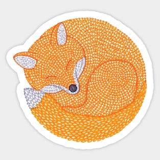 Sleeping Fox Sticker